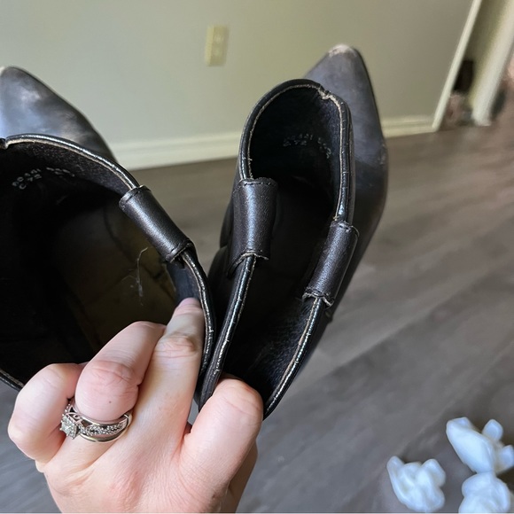 Harley-Davidson Women’s Black 80’s Pointed Toe Ankle Cowboy Boot Block Heel Sz 7 - Picture 6 of 12
